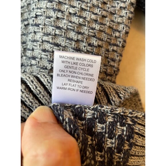 J. Hall M Cotton Waffle Knit Half-Zip Grampacore Sweater Y2K Medium - Picture 6 of 10